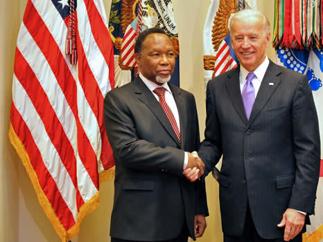 Deputy President Kgalema Motlanthe with United States Vice President Joe Biden