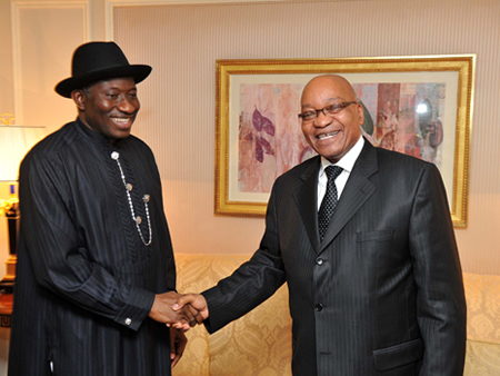 President JG Zuma with Nigerian President Goodluck Jonathan